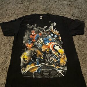 MAD Engine Black Superhero Graphic Tee